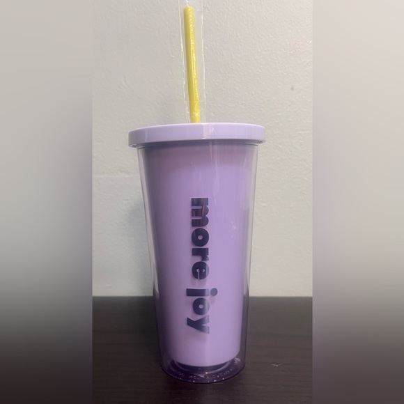 Kate Spade “More Joy” Insulated Tumbler with Re-Usable Straw - Picture 3 of 4